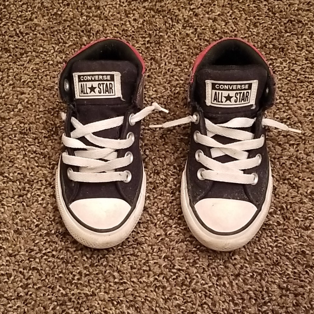 Converse all star little boy's size 11 black&white
